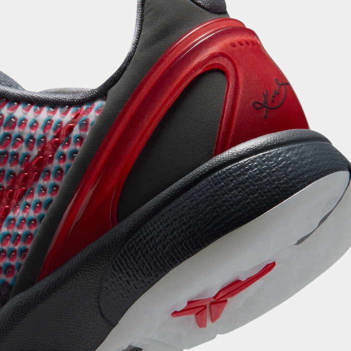 Kobe 6 Grade School Basketball Shoes (Dark Grey/Chlorine Blue/Daring Red)