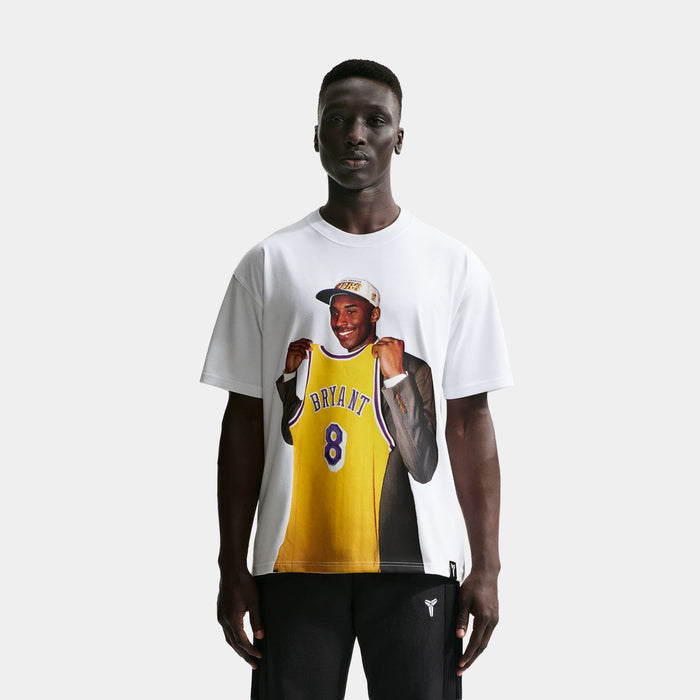 Kobe Bryant 1996 Draft Pack Mens Short Sleeve Shirt (White)