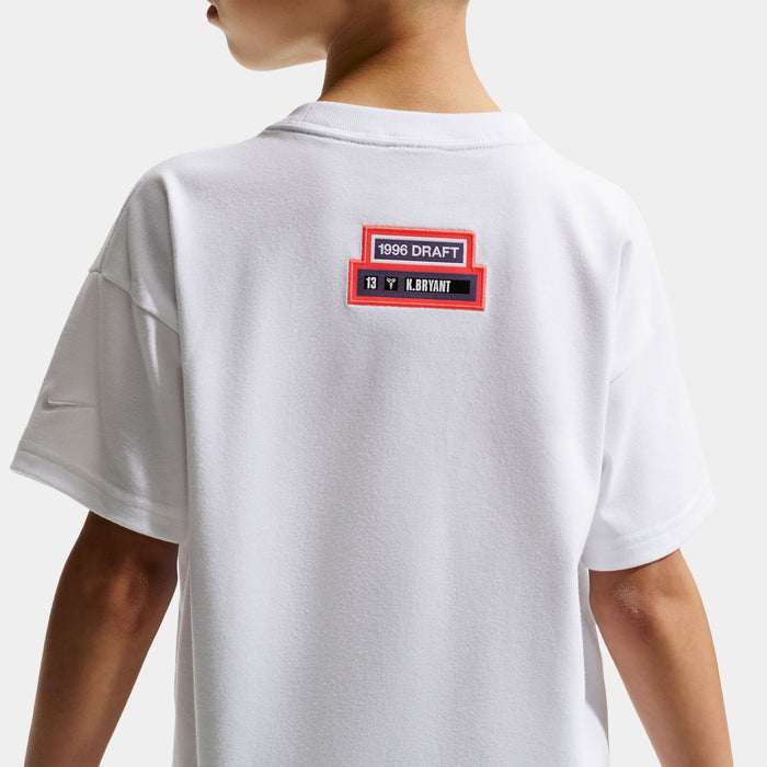 Kobe Bryant Draft Pack Grade School Short Sleeve Shirt (White)
