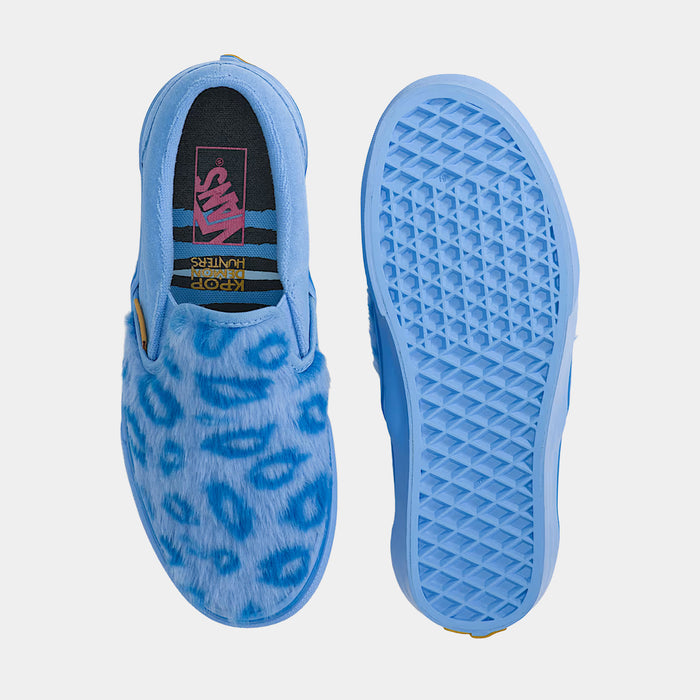 KPop Demon Hunters x Vans Classic Slip On Grade School Lifestyle Shoes (KPop Demon Hunters Blue)