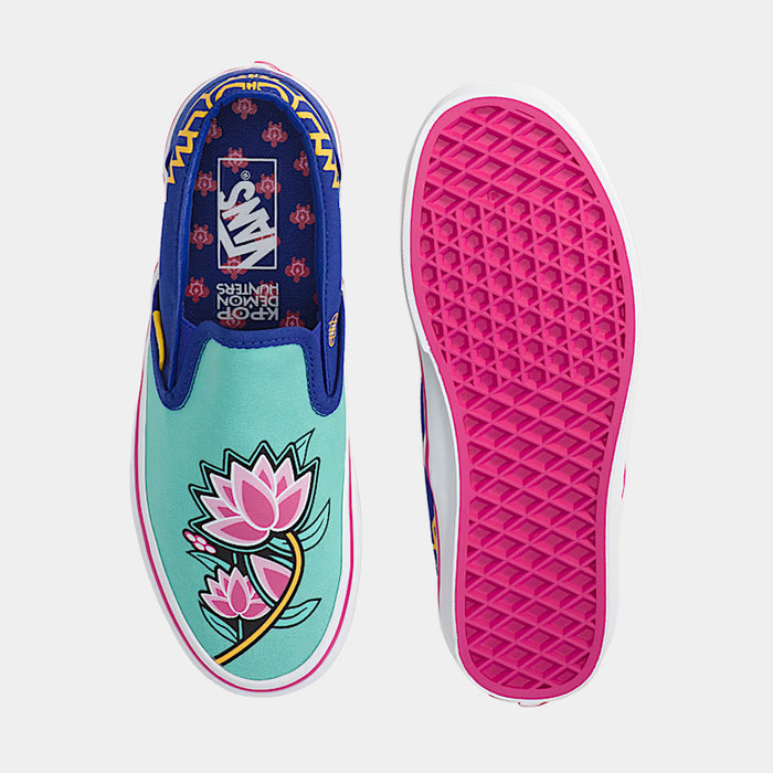 KPop Demon Hunters x Vans Classic Slip On Grade School Lifestyle Shoes (KPop Demon Hunters Zoey)