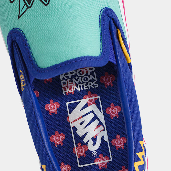 KPop Demon Hunters x Vans Classic Slip On Grade School Lifestyle Shoes (KPop Demon Hunters Zoey)