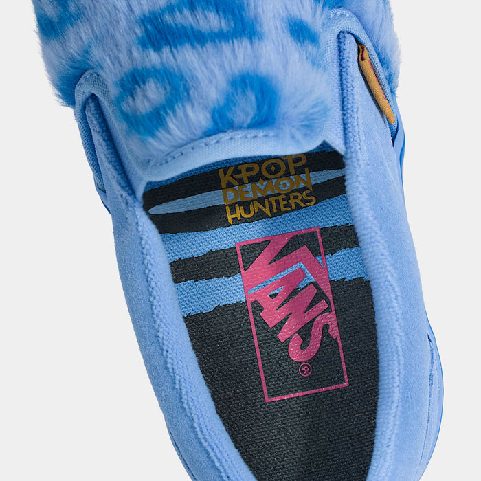 KPop Demon Hunters x Vans Classic Slip On Grade School Lifestyle Shoes (KPop Demon Hunters Blue)