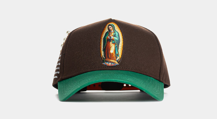 Lady Guadalupe Snapback Mens Hat (Green/Brown)