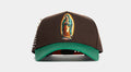 Lady Guadalupe Snapback Mens Hat (Green/Brown)