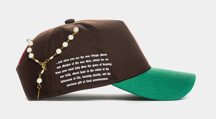 Lady Guadalupe Snapback Mens Hat (Green/Brown)