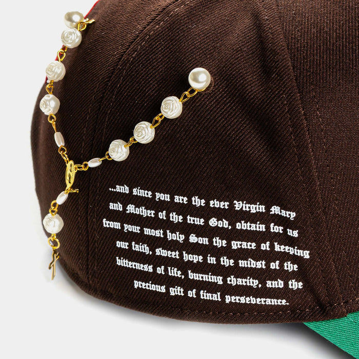 Lady Guadalupe Snapback Mens Hat (Green/Brown)