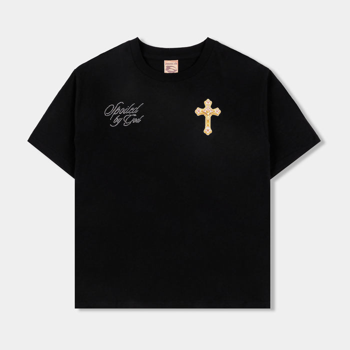 Lady Guadalupe Womens Short Sleeve Shirt (Black/Pink)