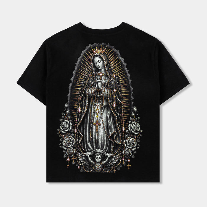 Lady Guadalupe Womens Short Sleeve Shirt (Black/Pink)