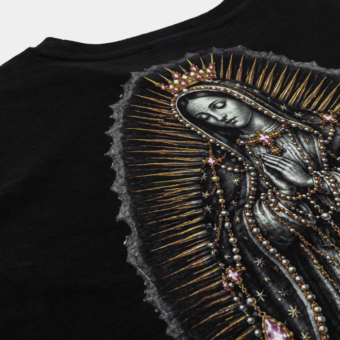 Lady Guadalupe Womens Short Sleeve Shirt (Black/Pink)
