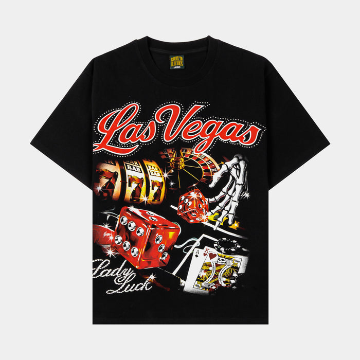 Las Vegas Premium Mens Short Sleeve Shirt (Black/Red)