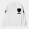Las Vegas Raiders Blackout Mens Long Sleeve Shirt (White/Black)