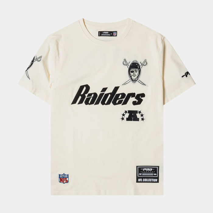 Las Vegas Raiders Original Mens Short Sleeve Shirt (Beige/Black)