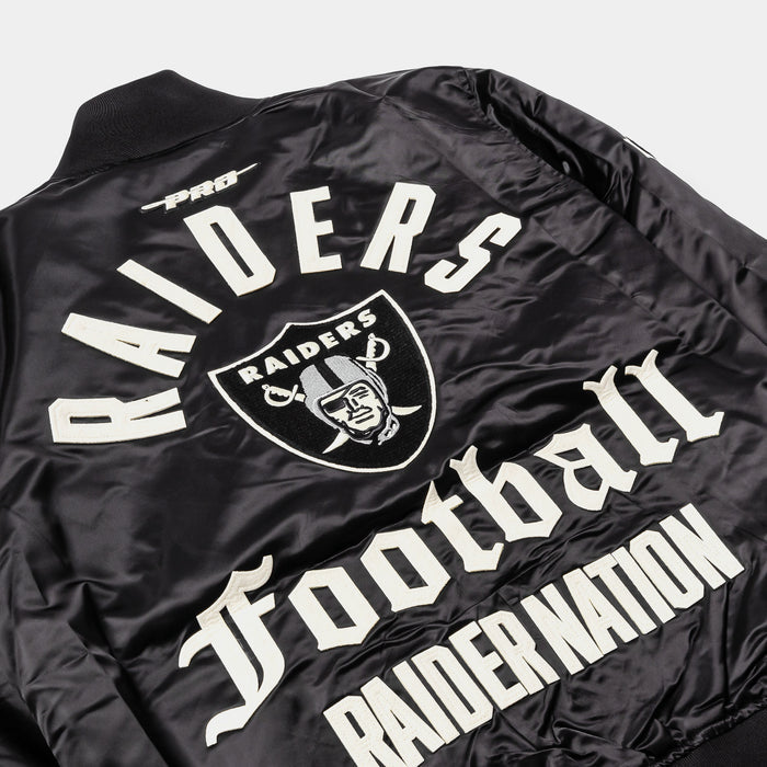 Las Vegas Raiders Original Satin Mens Jacket (Black/White)