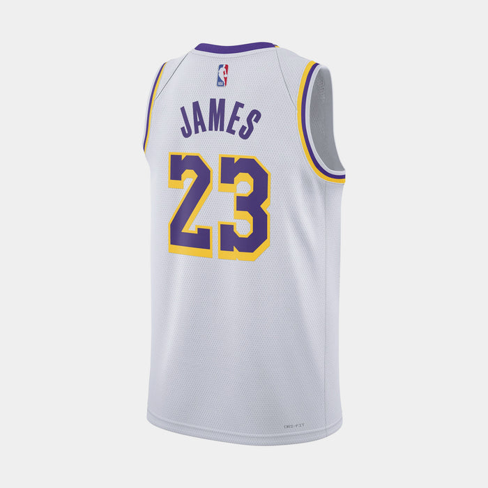 LeBron James Los Angeles Lakers 2022/23 Association Edition Dri Fit Mens Jersey (White)