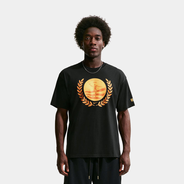 LeBron Out For Redemption Mens Short Sleeve Shirt (Black)