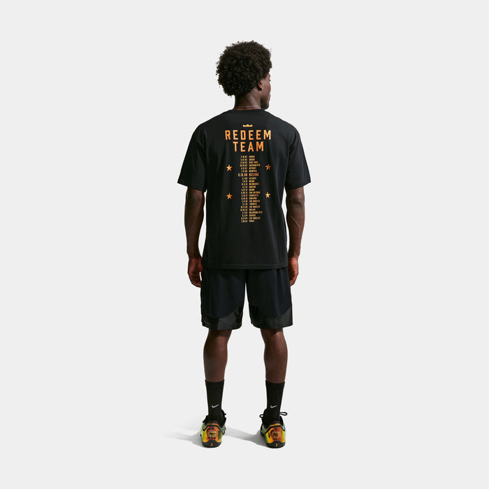 LeBron Out For Redemption Mens Short Sleeve Shirt (Black)