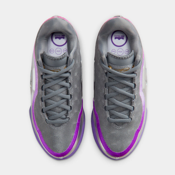 Lebron XXIII Bubble Boy Grade School Basketball Shoes (Cool Grey/Black/Metallic Silver)