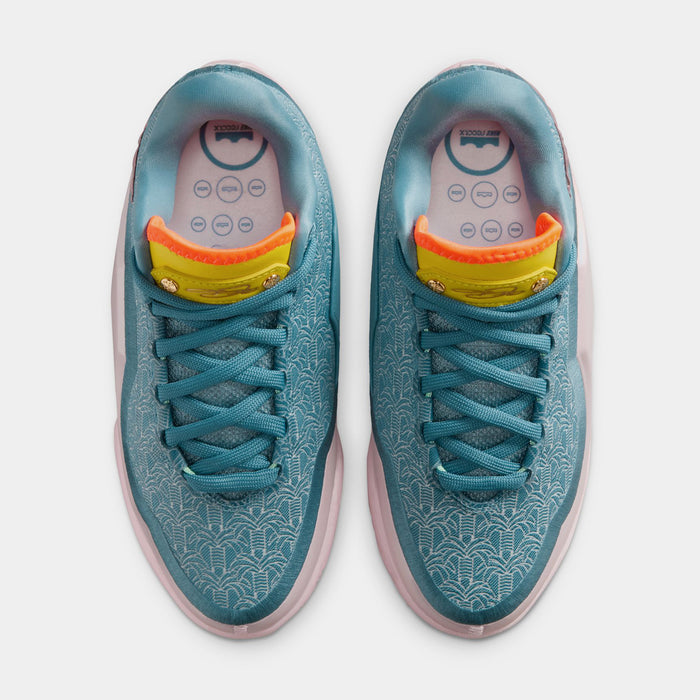 LeBron XXIII Miami Twice Grade School Basketball Shoes (Smokey Blue/Multi Color/Lightening)