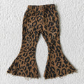 leopard bell bottom jeans      B3-28