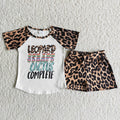 Leopard Print Girls summer outfits C10-2