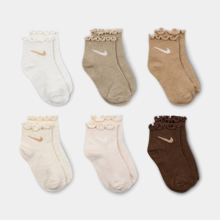 Lettuce Welt 6 Pack Ankle Infant Toddler Socks (Sail)