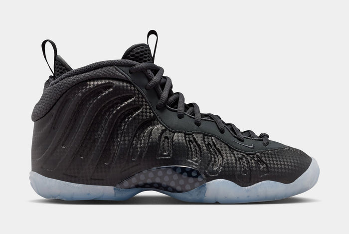 Little Posite One Carbon Fiber Grade School Basketball Shoes (Black/Black/Dark Smoke Grey)