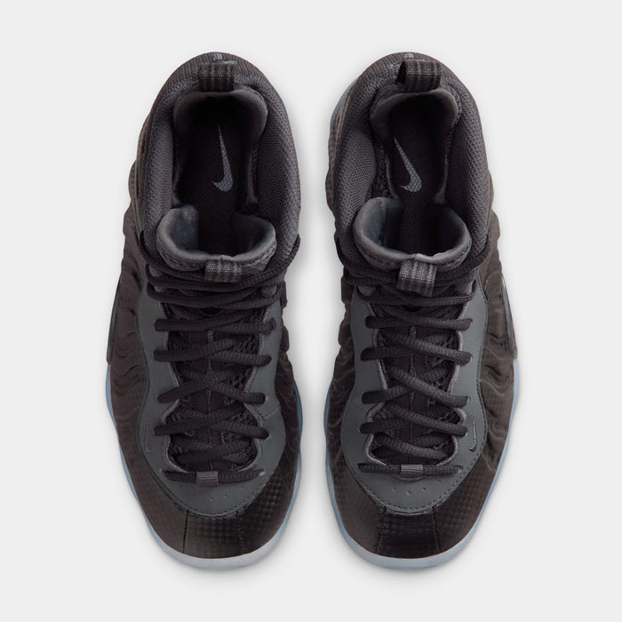 Little Posite One Carbon Fiber Grade School Basketball Shoes (Black/Black/Dark Smoke Grey)