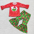 Long sleeve bell bottom pants Christmas outfits