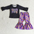 Long sleeve bell bottom pants Halloween outfits 6 B8-39