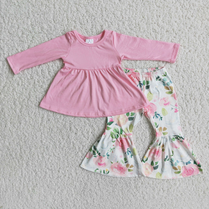 Long sleeve bell bottom pants outfits