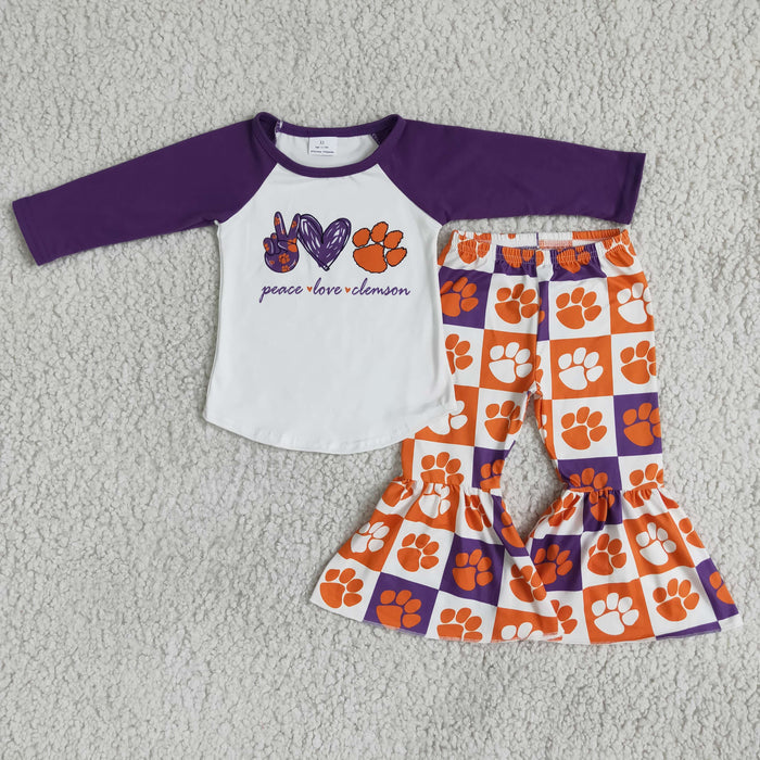Long sleeve bell bottom pants outfits