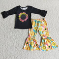 Long sleeve bell bottom pants outfits