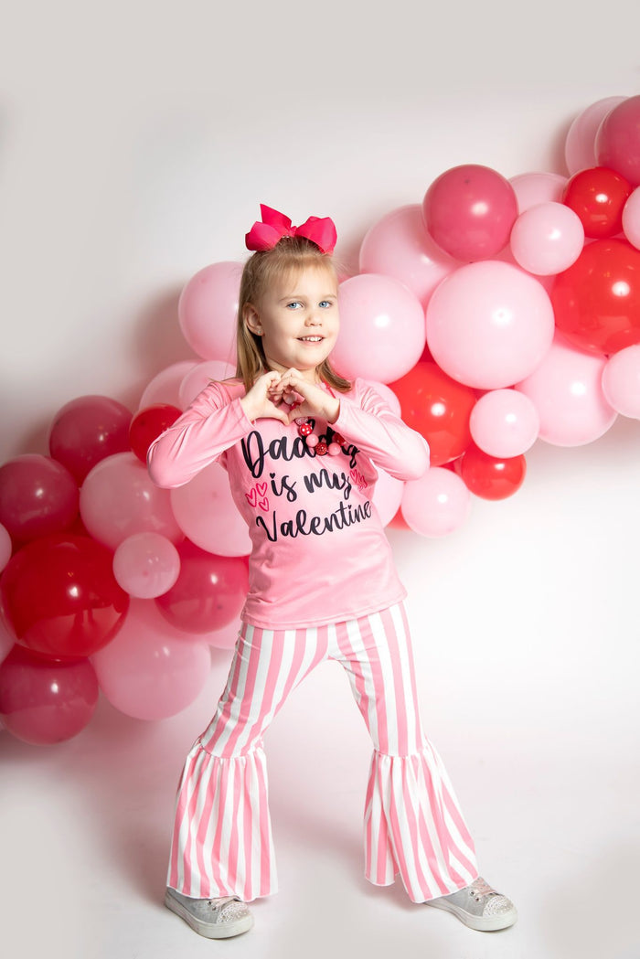 Long sleeve bell bottom pants Valentines outfits  6 B9-35