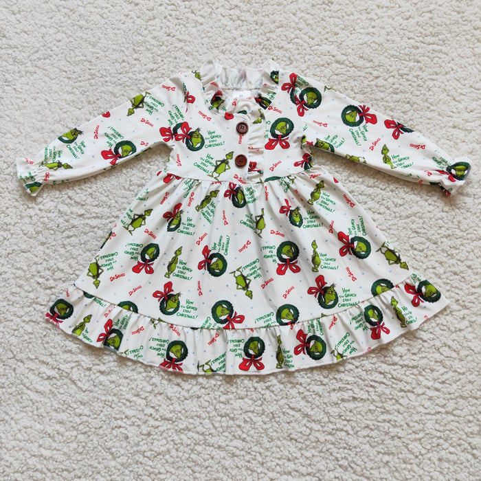 Long sleeve Christmas knee length gown
