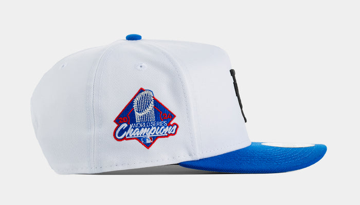 Los Angeles Dodgers 950AF Curve Snapback Mens Hat (White/Blue)