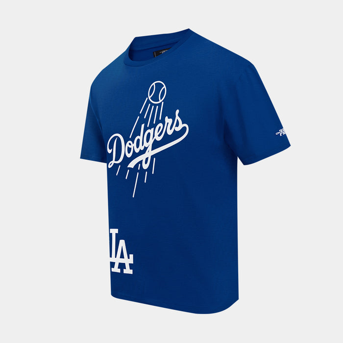 Los Angeles Dodgers All Pro Woodmark Drop Shoulder Mens Short Sleeve Shirt (Blue/White)