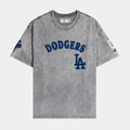 Los Angeles Dodgers First Team Drop Shoulder Mens Short Sleeve Shirt (Grey/Blue)