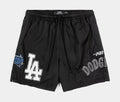 Los Angeles Dodgers Rebel Athletics Fleece Mens Shorts (Black/Blue)