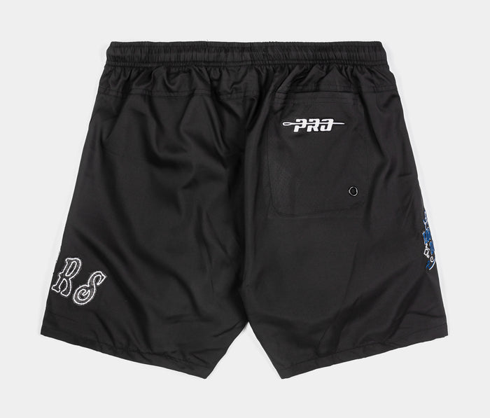 Los Angeles Dodgers Rebel Athletics Fleece Mens Shorts (Black/Blue)