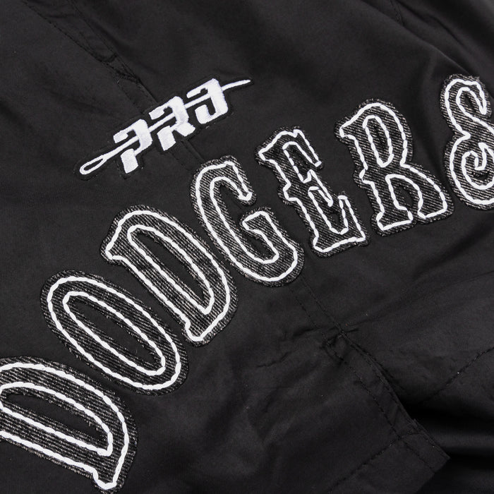 Los Angeles Dodgers Rebel Athletics Fleece Mens Shorts (Black/Blue)