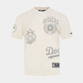 Los Angeles Dodgers Street Team Drop Shoulder Mens Short Sleeve Shirt (Beige/Grey)