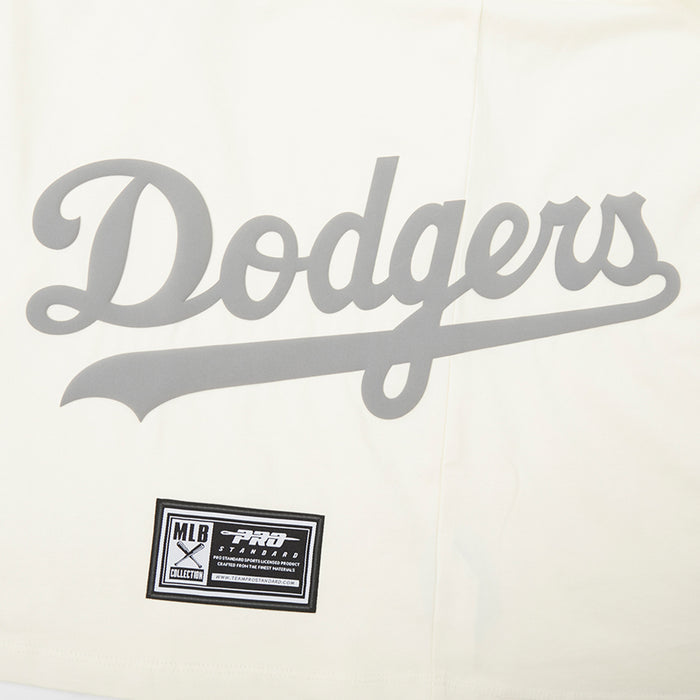 Los Angeles Dodgers Street Team Drop Shoulder Mens Short Sleeve Shirt (Beige/Grey)