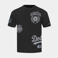 Los Angeles Dodgers Street Team Drop Shoulder Mens Short Sleeve Shirt (Black/Grey)