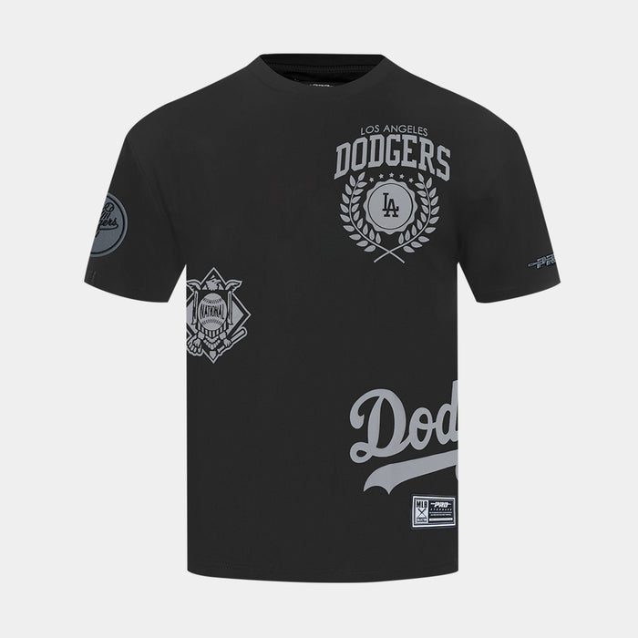 Los Angeles Dodgers Street Team Drop Shoulder Mens Short Sleeve Shirt (Black/Grey)
