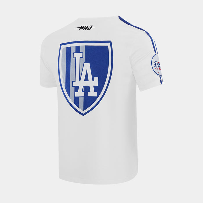 Los Angeles Dodgers Ultras Taping Mens Short Sleeve Shirt (White/Blue)