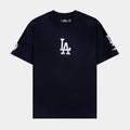 Los Angeles Dodgers Wave Drop Shoulder Mens Short Sleeve Shirt (Black/Gray)