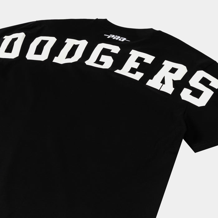 Los Angeles Dodgers Wingspan Drop Shoulder Mens Short Sleeve Shirt (Black)
