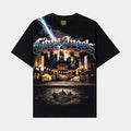 Los Angeles Exclusive Mens Short Sleeve Shirt (Black/Purple)