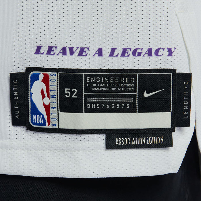 Los Angeles Lakers Association Edition Dri Fit Authentic Mens Jersey (White)